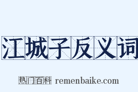 江城子反义词是什么意思的图片